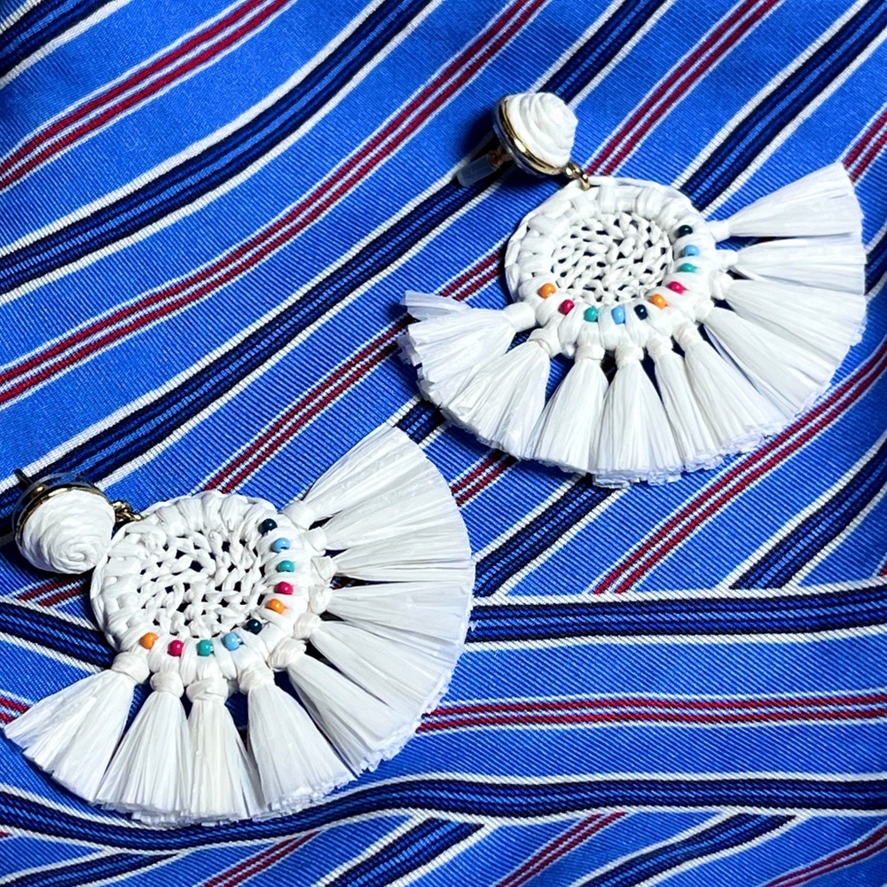 J CREW | Raffia | Pierced Earrings